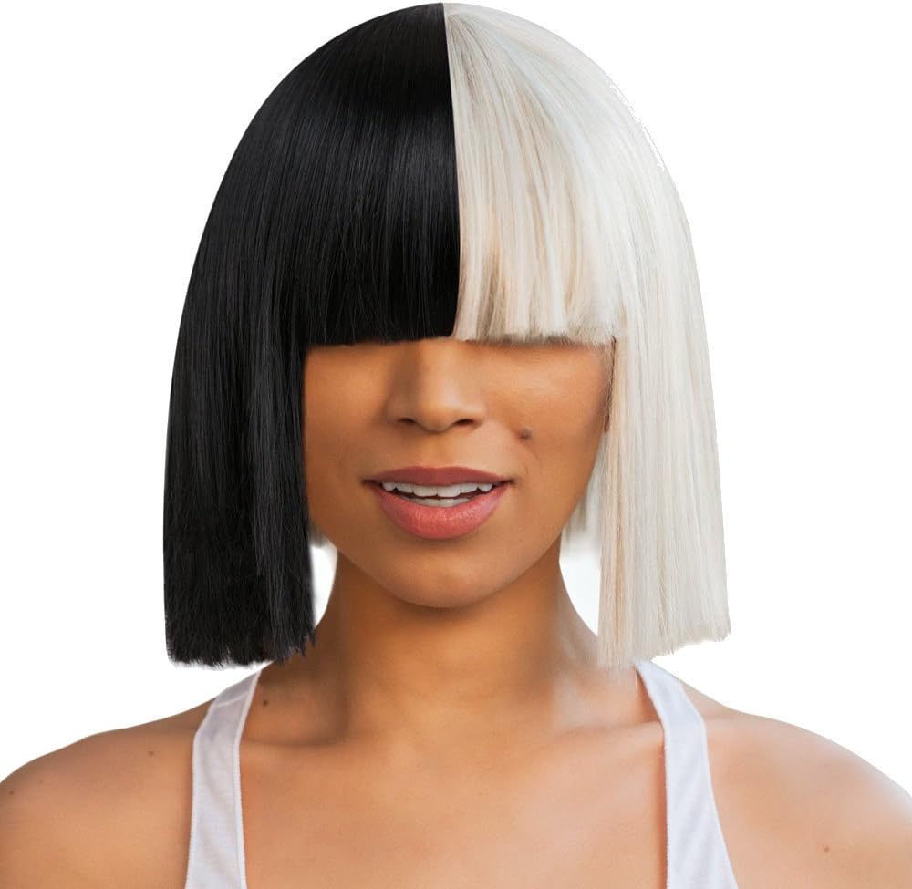 Alicia International Inc. Dance Girl Black & White Wig