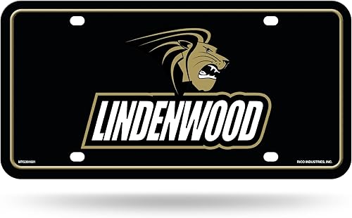 Miniatura 48 de NCAA etiqueta de metal para auto, negro