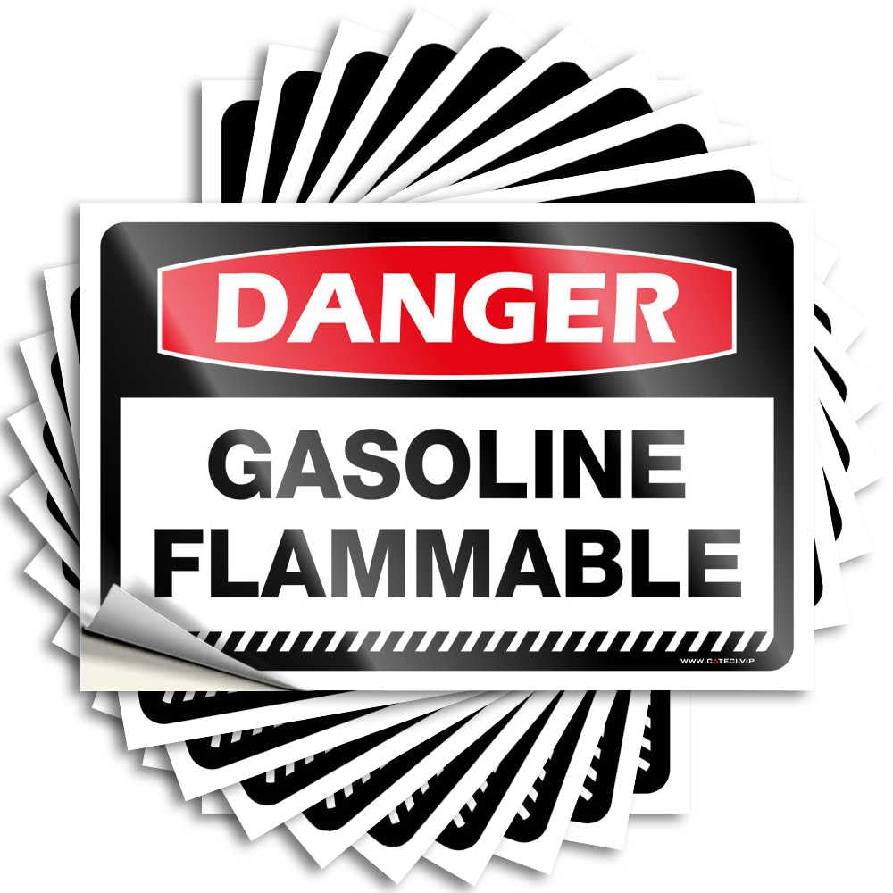 Sticker Funny and Humorous Game Danger Gasoline Flammable Day of The Week Indoors & Out | Coffee Cup Bar Signs for Home Decor(6X9CM-10Pcs)