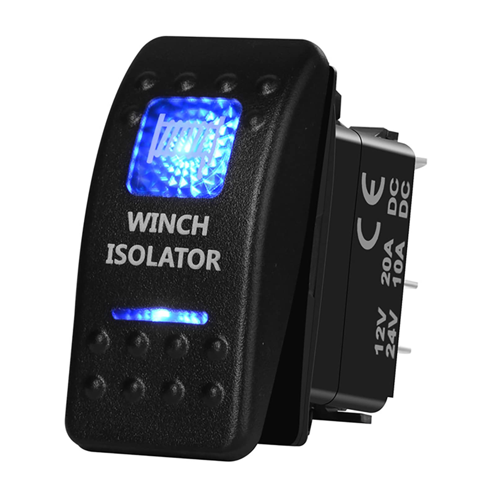 Amazon.com: Winch Isolator Switch 5 PIN On-Off SPST Rocker Switch for ...