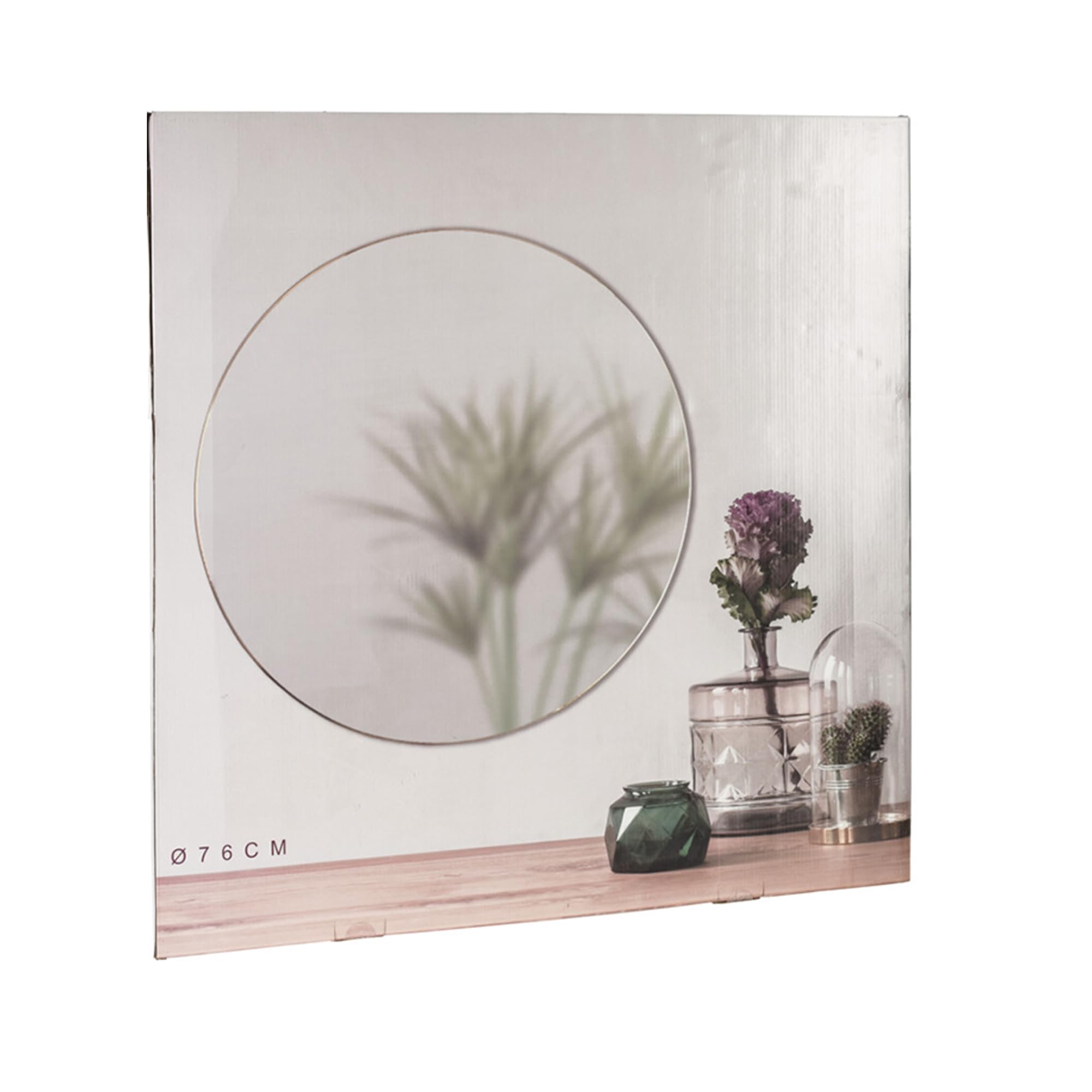WELL HOME MOBILIARIO & DECORACIÓN Specchio rotondo in metallo dorato Ø76 cm