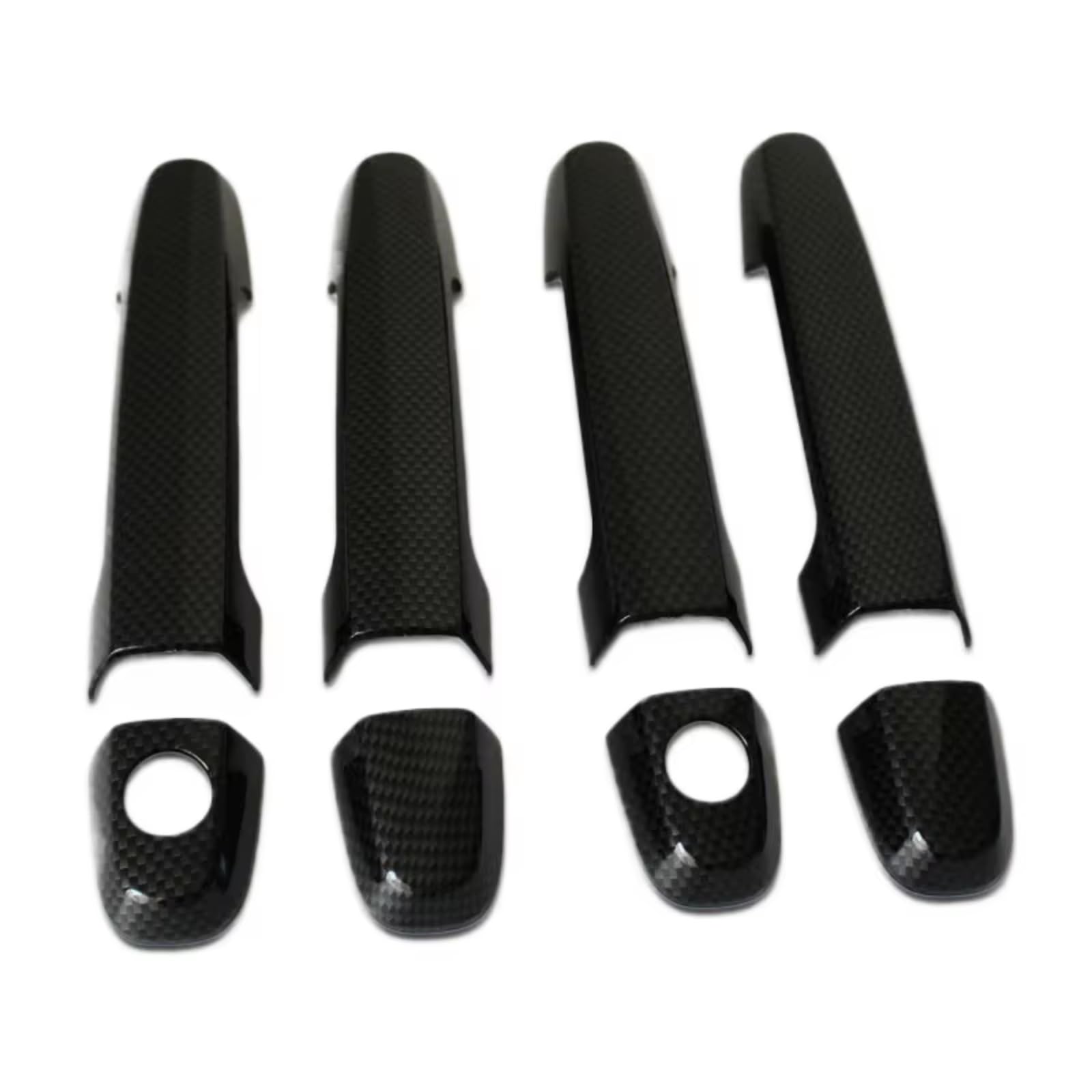 Zcxfdthf New Carbon Fiber Door Handle Covers Part Compatible With Toyota For Hilux For Vigo 2005-2014 Car Exterior Door Handle Cover Styling Accessories Set(New Carbon Fiber)