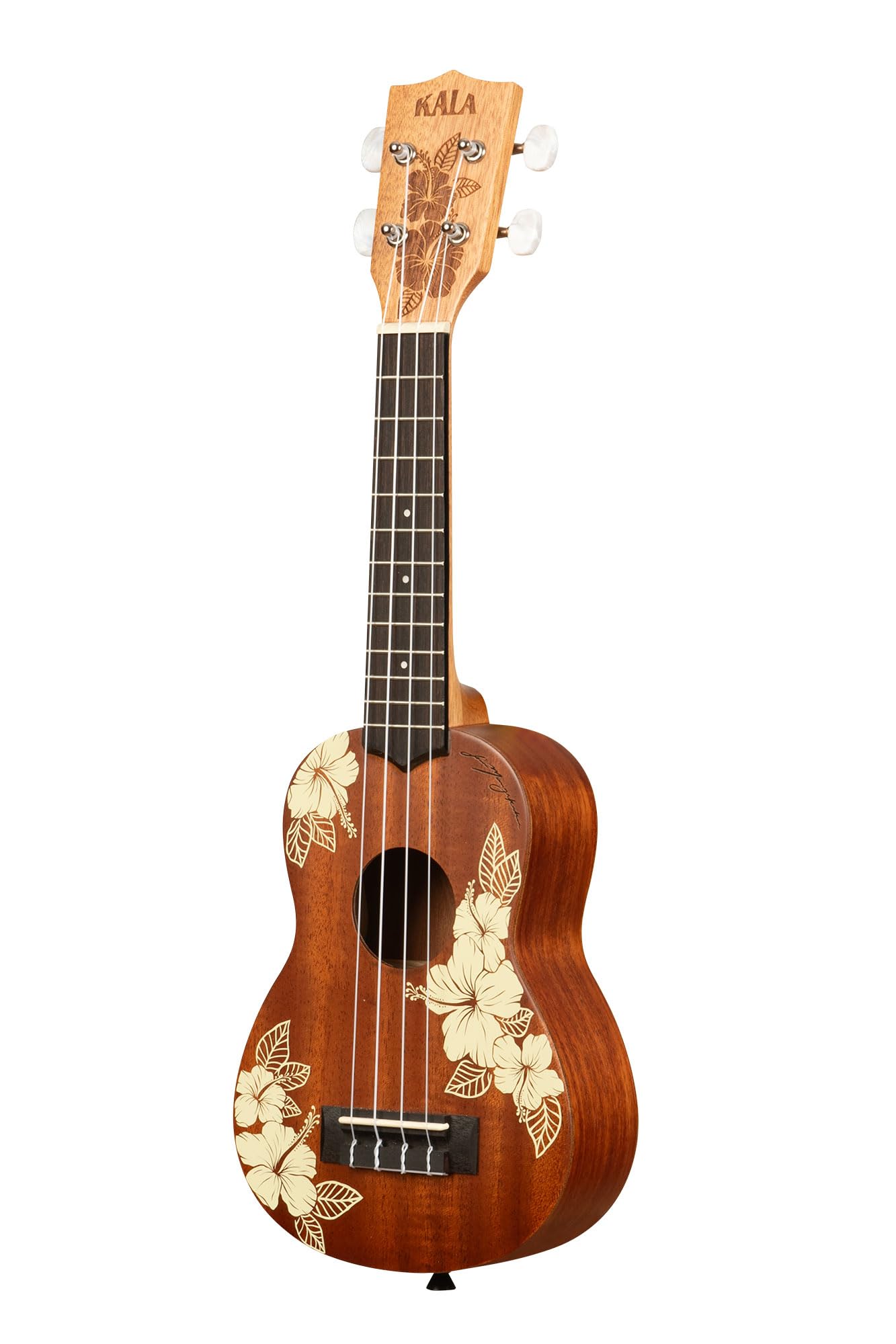 Kala KA-Hibiscus-S Sopran Ukulele Mahagoni mit Gigbag