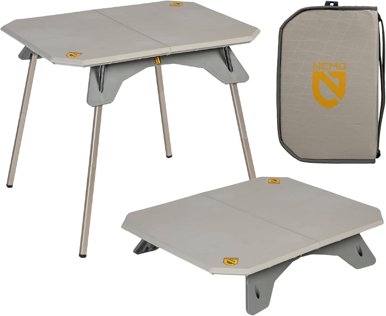 NEMO Equipment Moonlander Dual-Height Camp Table - Fog - One Size