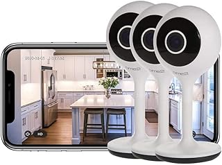 Time2® Sophia Wifi Cameras Indoor (3 PACK) – Mini Plug-in Smart Security Cameras – Full HD, Motion & Sound Detection, Two Way Talk, SD Storage, 30 days free Cloud, Alexa Support. Pet Baby Dog Camera