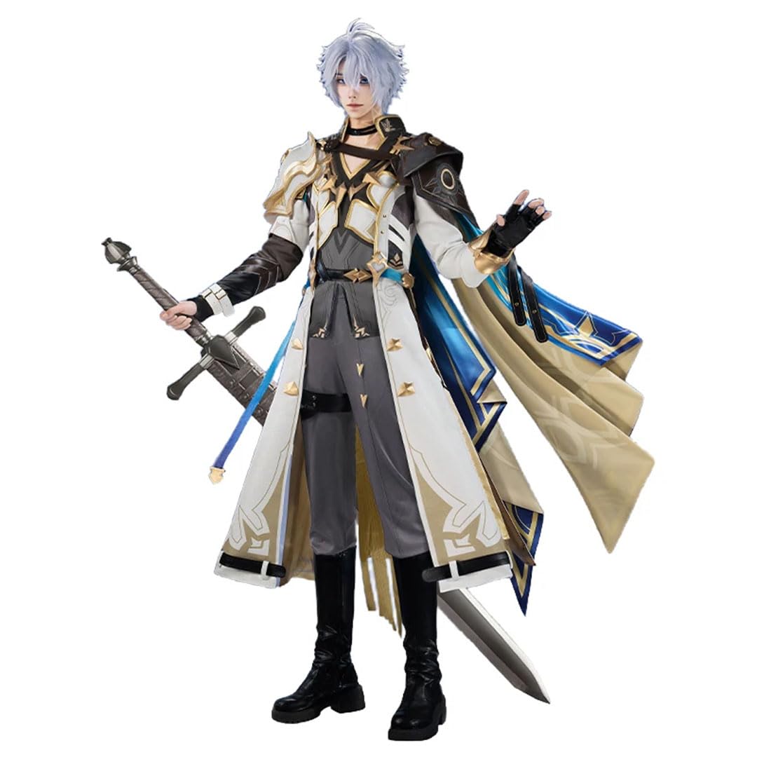 Phainon Cosplay Costume Men HSR Dress Stand Collar Long Sleeve Button Front Straight Fit For Game