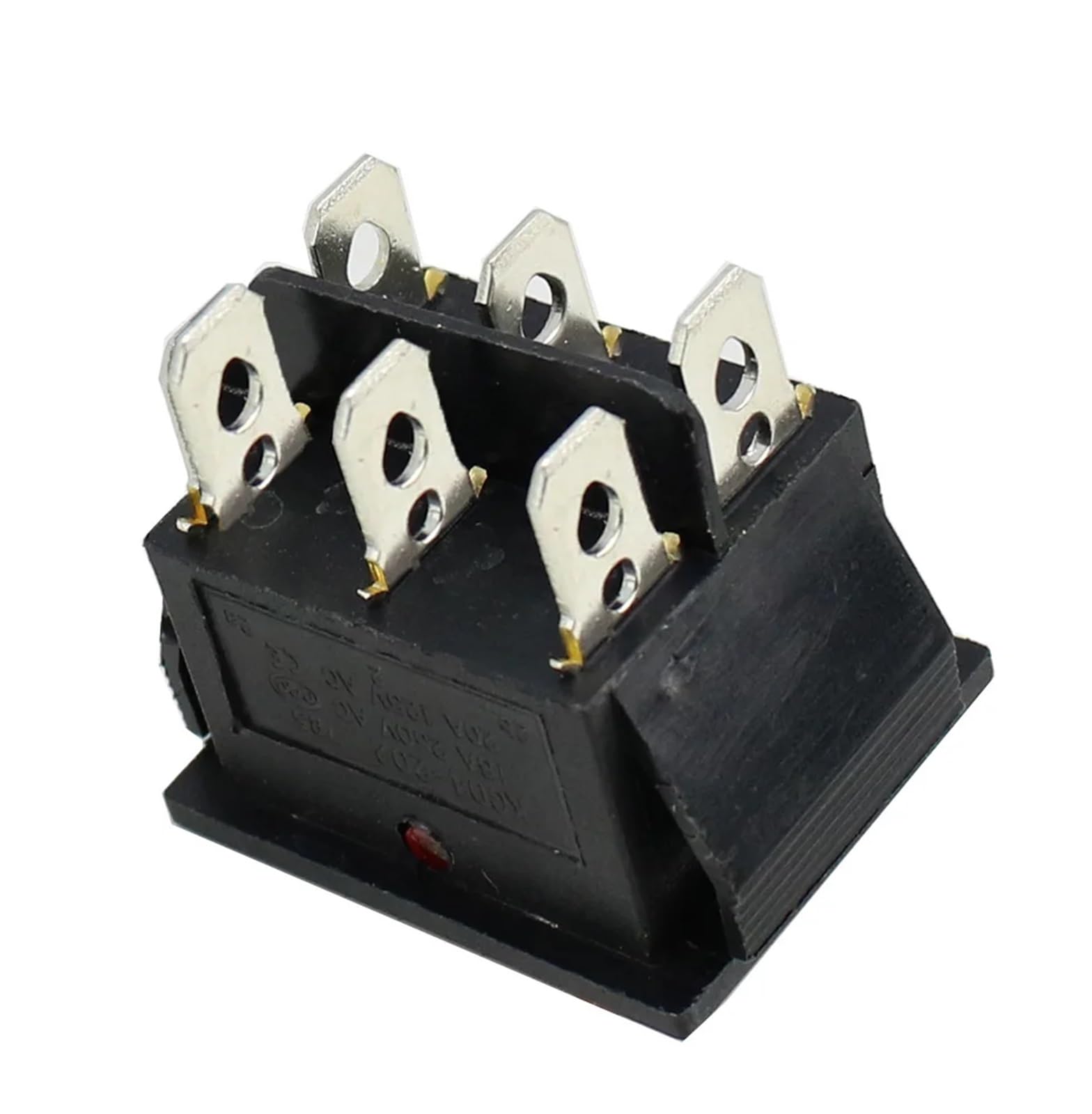 KCD4 1 interruptor basculante de encendido, apagado y encendido, 3 posiciones, 6 equipos eléctricos con interruptor de luz, 16 A, 250 V CA/20 A, 125 VA(Black ON-OFF-ON)