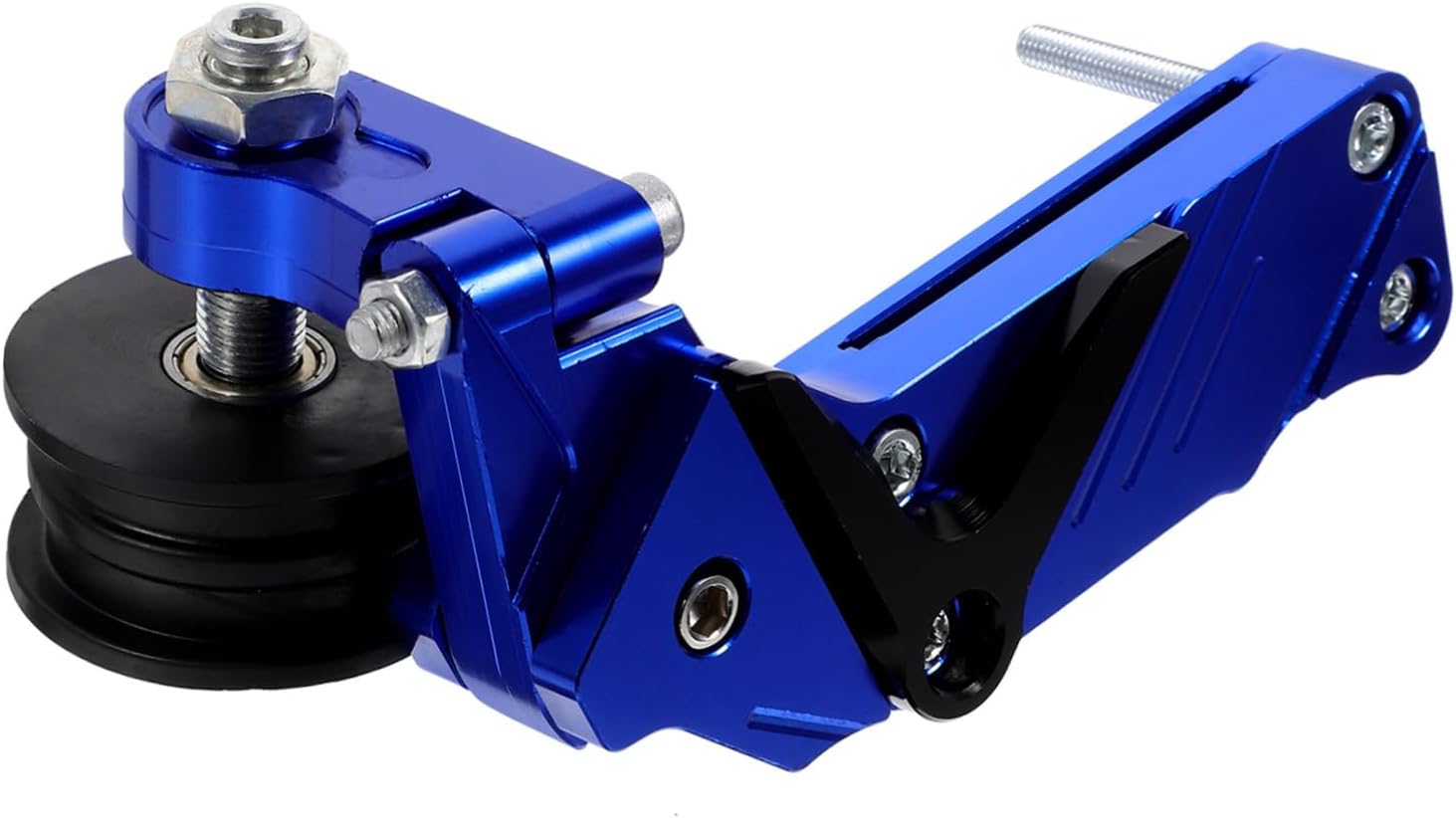 Motorcycle Chain Tensioner, Aluminum Alloy Chain Adjuster, Blue