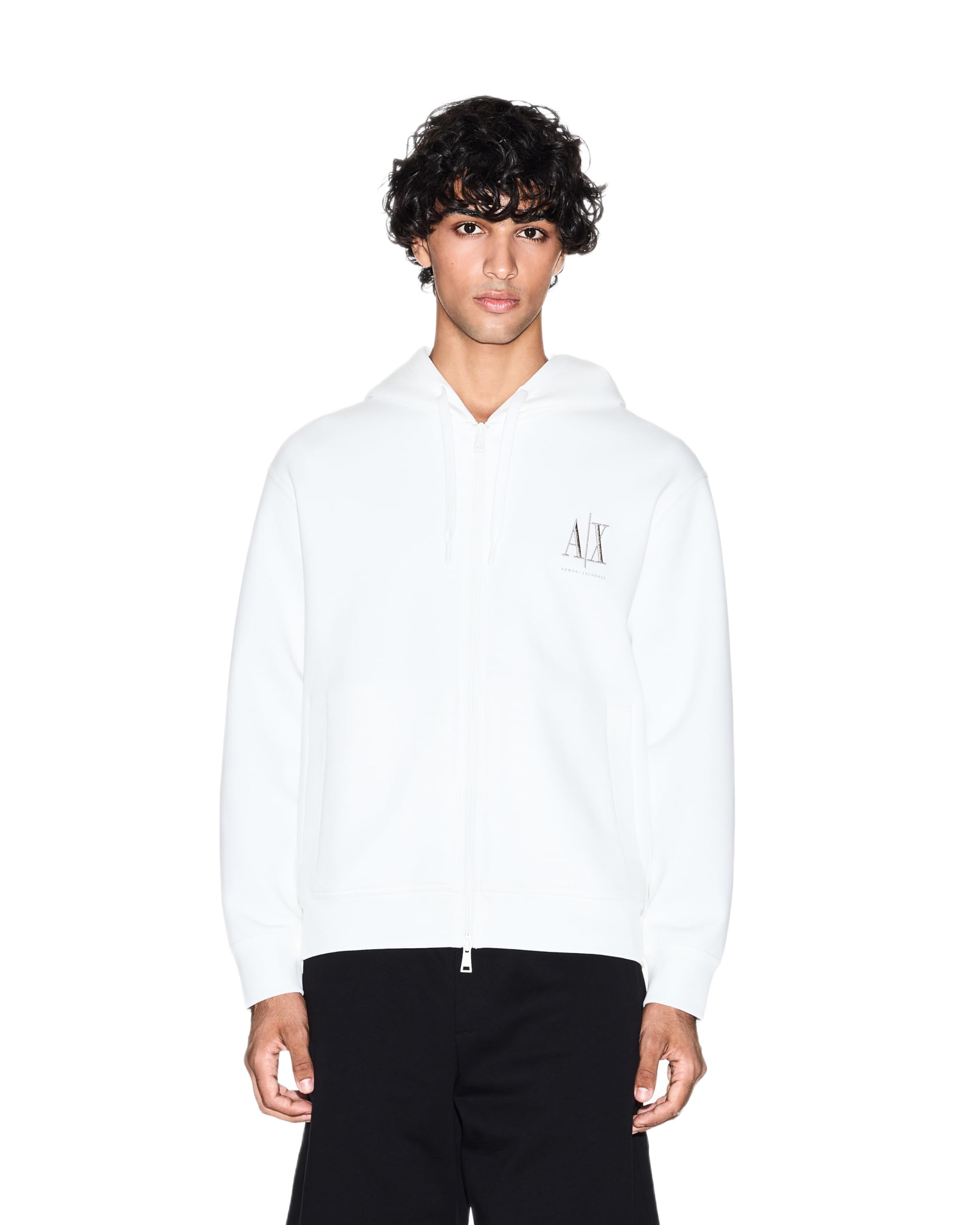 Sweat-Shirt Armani Exchange zippé noir homme veste coton