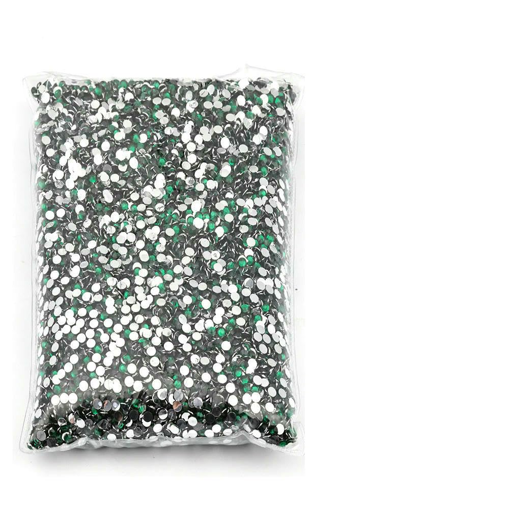 Dimensioni 2 mm, 3,0 mm, 4,0 mm, 5 mm, 6 mm Confezione grande Resina Strass non hotfix all'ingrosso Cristalli piatti Unghie fai da te Glitter Pietra Cтразы - verde scuro - 4,0 mm 5000 pezzi