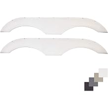 Alpha Systems Pair of Tandem Trailer Fender Skirt in White for RVs, Campers and Trailers