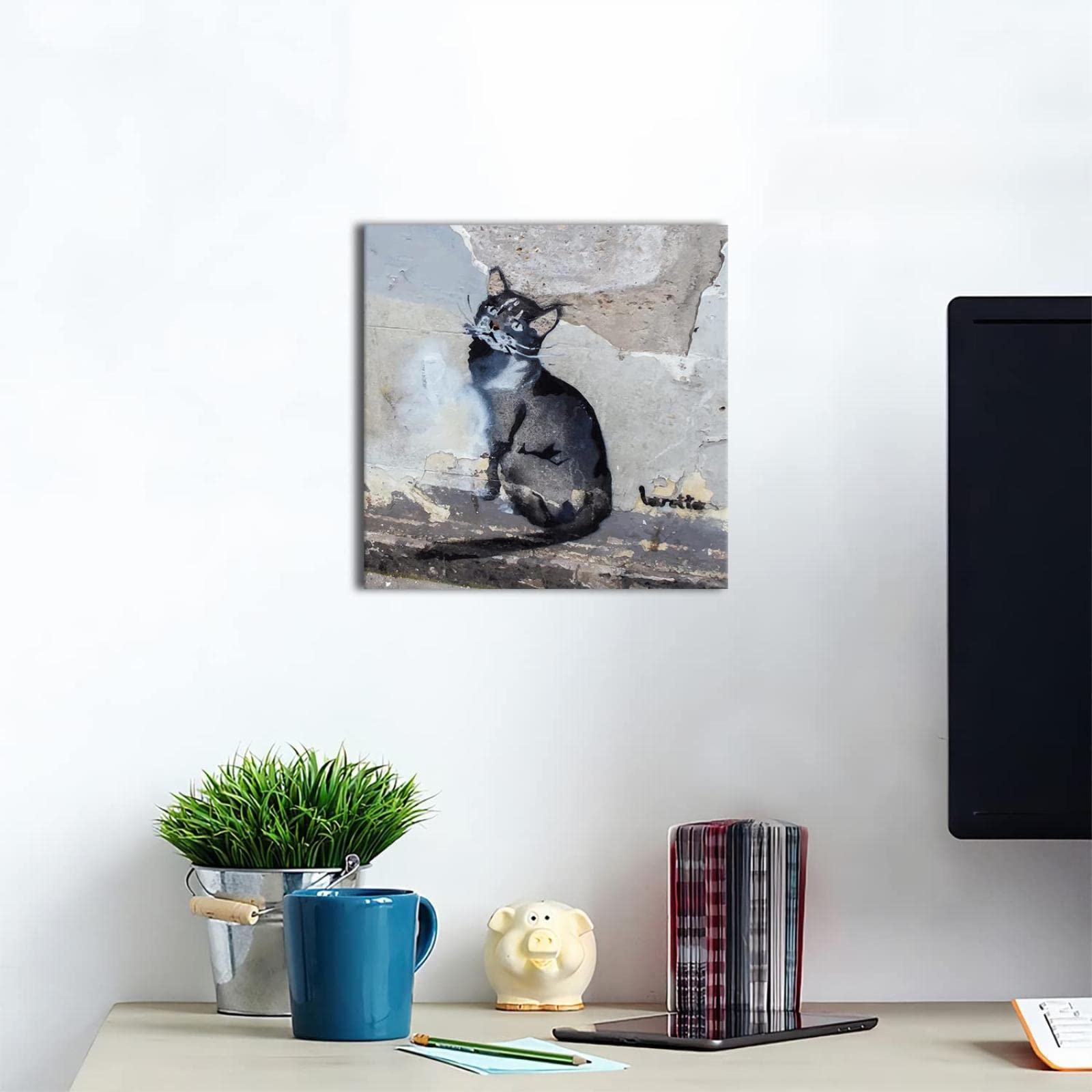 BANKSY FISHING BOY GRAFFITI ART GICLÉE STAMPA TELA FINE - Foto 2