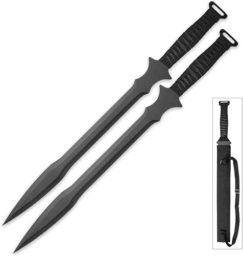 Miniatura 7 de Snake Eye Tactical Espada Ninja Doble Gemela con Funda Doble para Hombro Cada Cuchilla