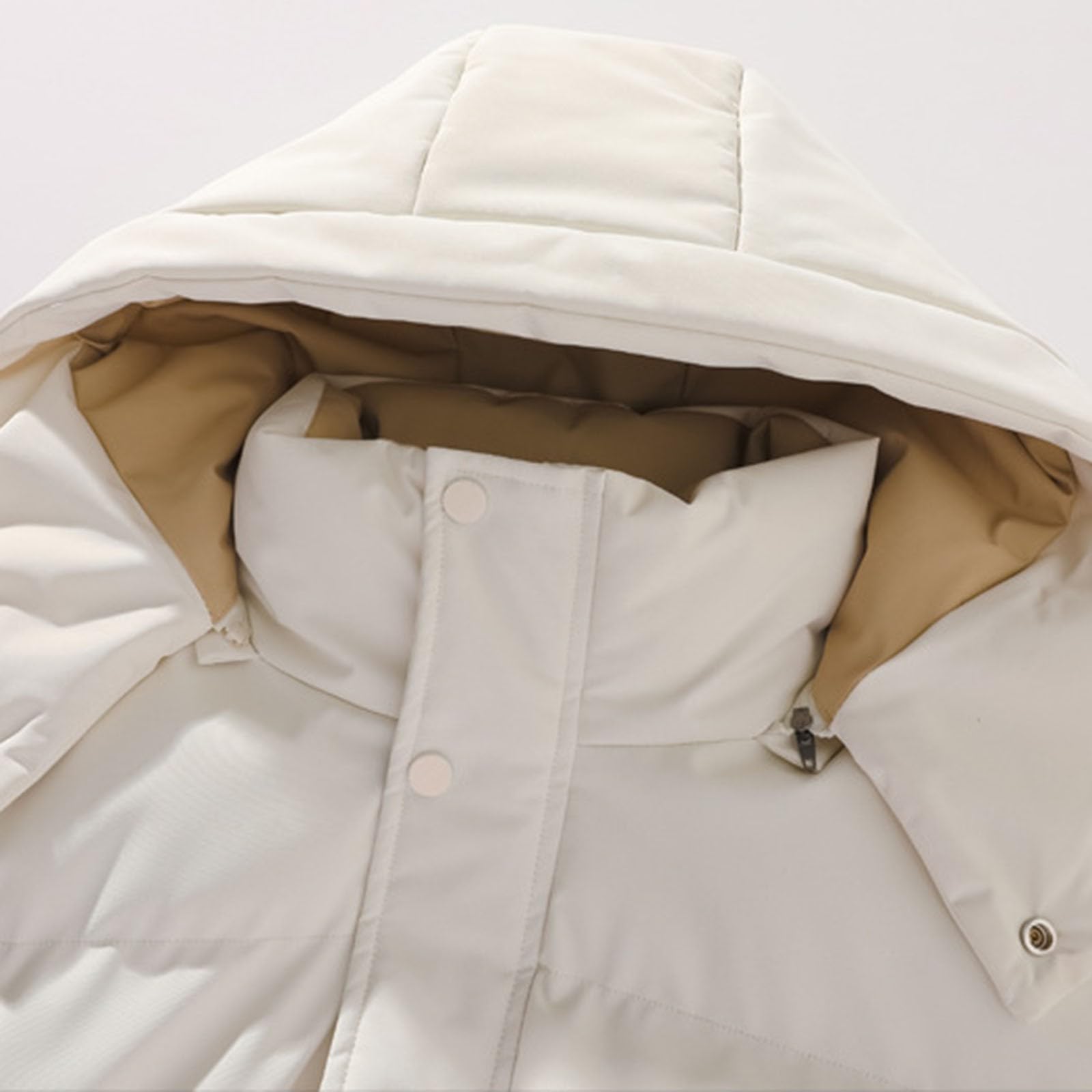 Chaqueta de plumón para mujer, ligera, corta, ligera, con capucha, abrigo de plumón, chaqueta de invierno, forro cálido, con cremallera, abrigo acolchado para exteriores, chaqueta acolchada