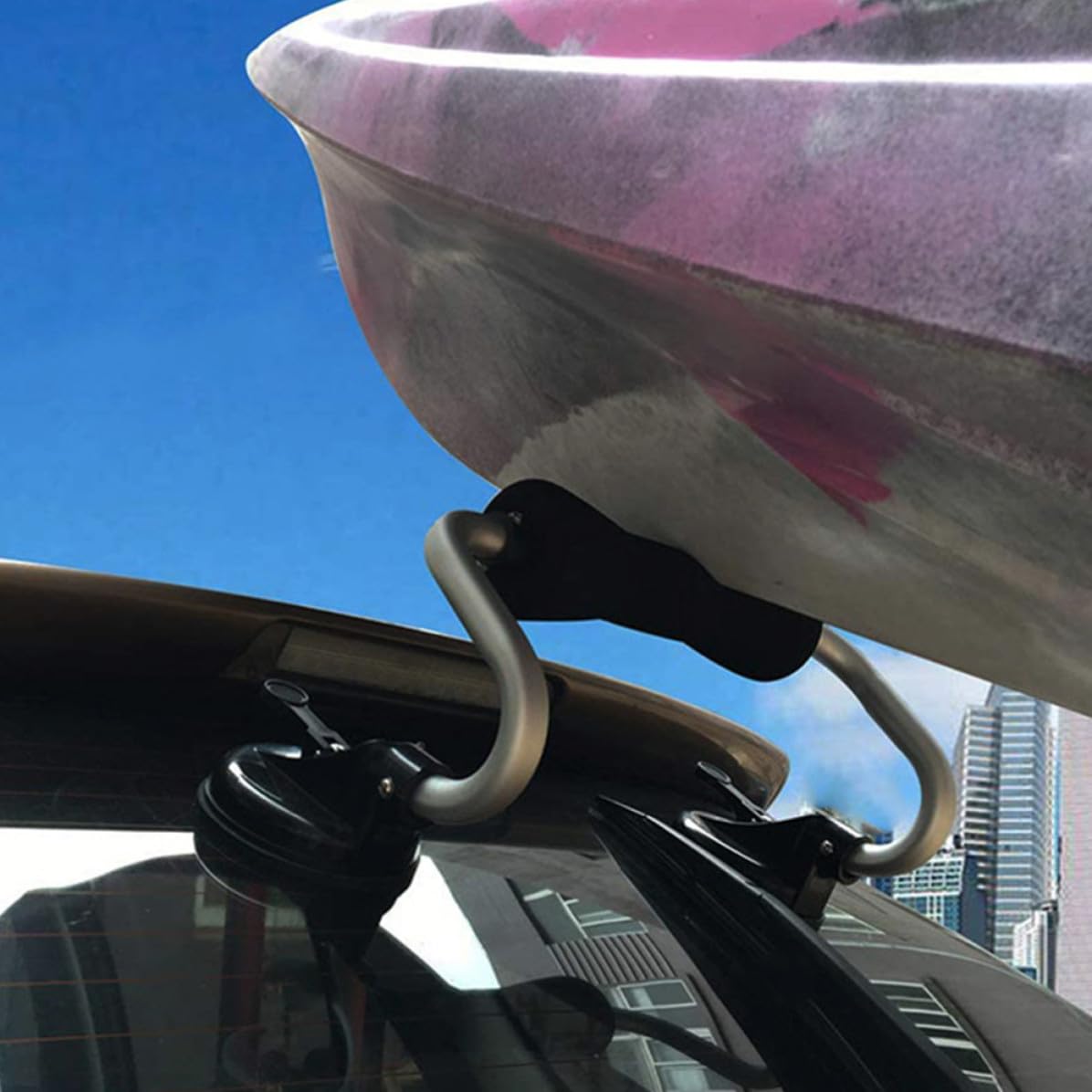 Rodillo con Ventosa para Kayak y Tabla de Surf, Soporte de Aleación de Aluminio con Almohadillas Protectoras, Asistencia de Carga para Techo de Coche, Capacidad Máxima 40kg