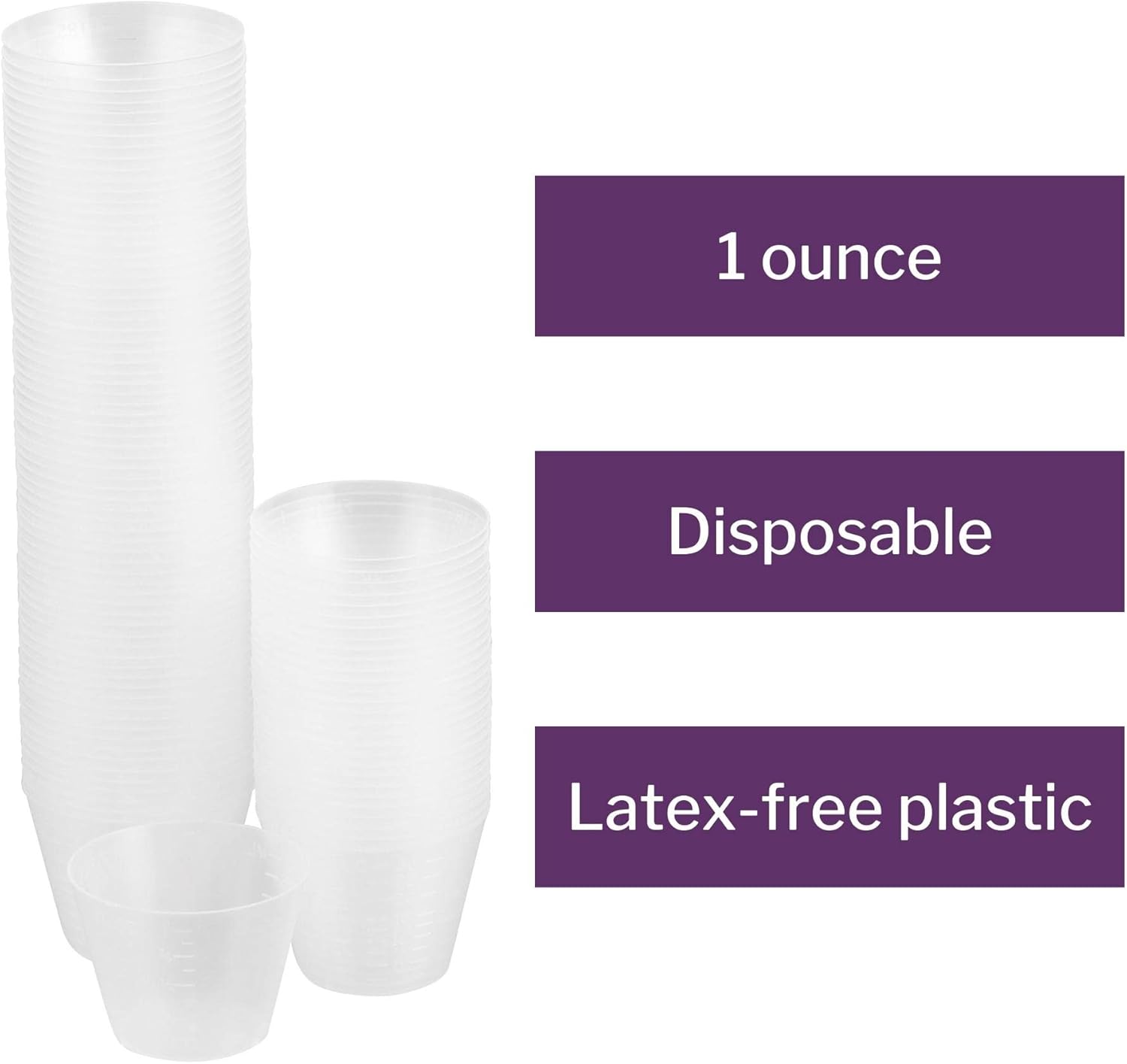 McKesson Medicine Cups, Disposable 1 oz / 30 ml [5000 Count] Plastic, Small, Mixing, Measuring, Resin, Epoxy, Translucent