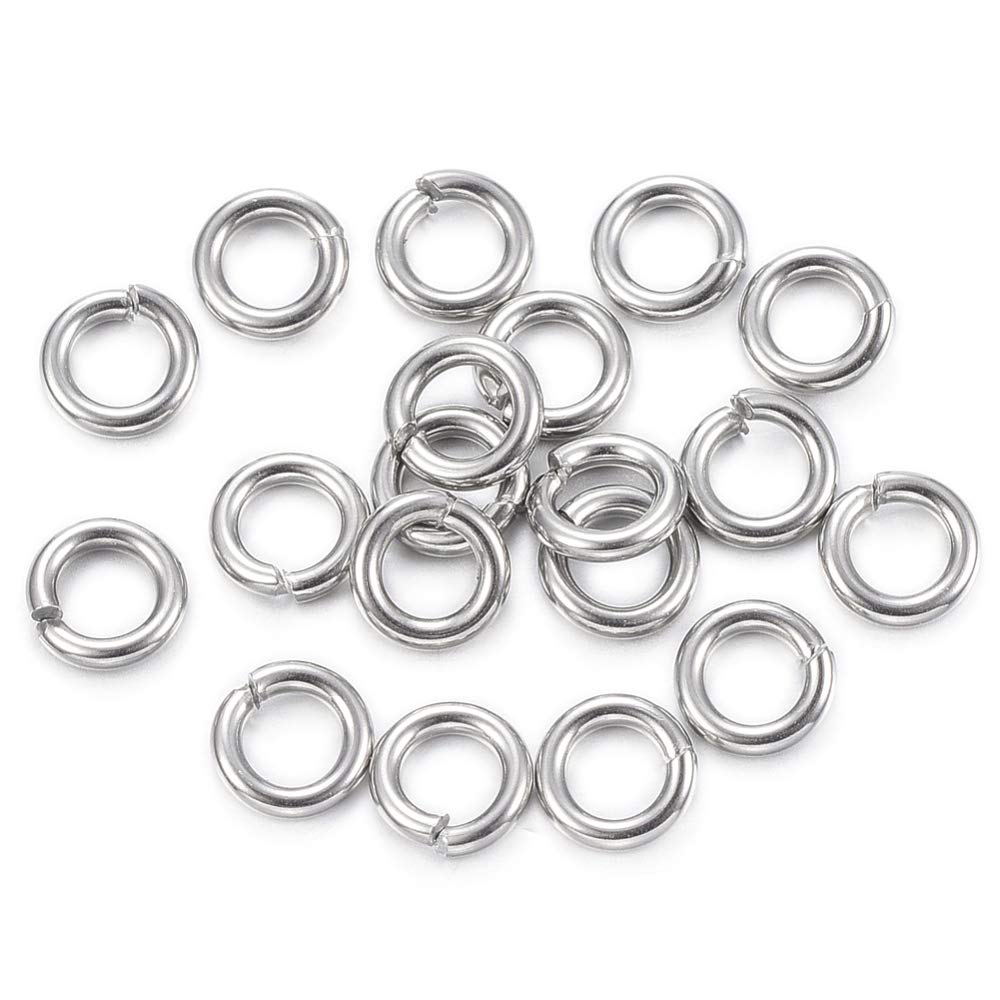 1000pcs 304 Stainless Steel Jump Rings, 18-Gauge Open Jump Ring 4/5/6/8/9/10mm Connector Rings O Ring Chainmail Rings For Earring Bracelet Necklace Jewelry Keychain Diy Craft Making 328277377533657090 - Foto 9