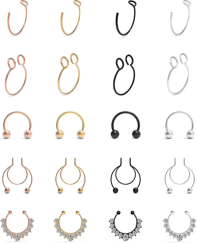 Falso Piercing, Anillo Para El Septo O Tabique Nasal, Aro Nariz Plata - Foto 2