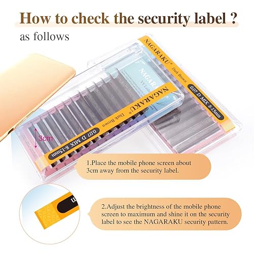 Miniatura 44 de NAGARAKU YY Extensiones de Pestañas de Alta Capacidad 54 Filas 0.07 D Rizado 7-15mm Longitud Mixta Suministros Y Pestaña 4D Volumen Ruso Cruzado YY