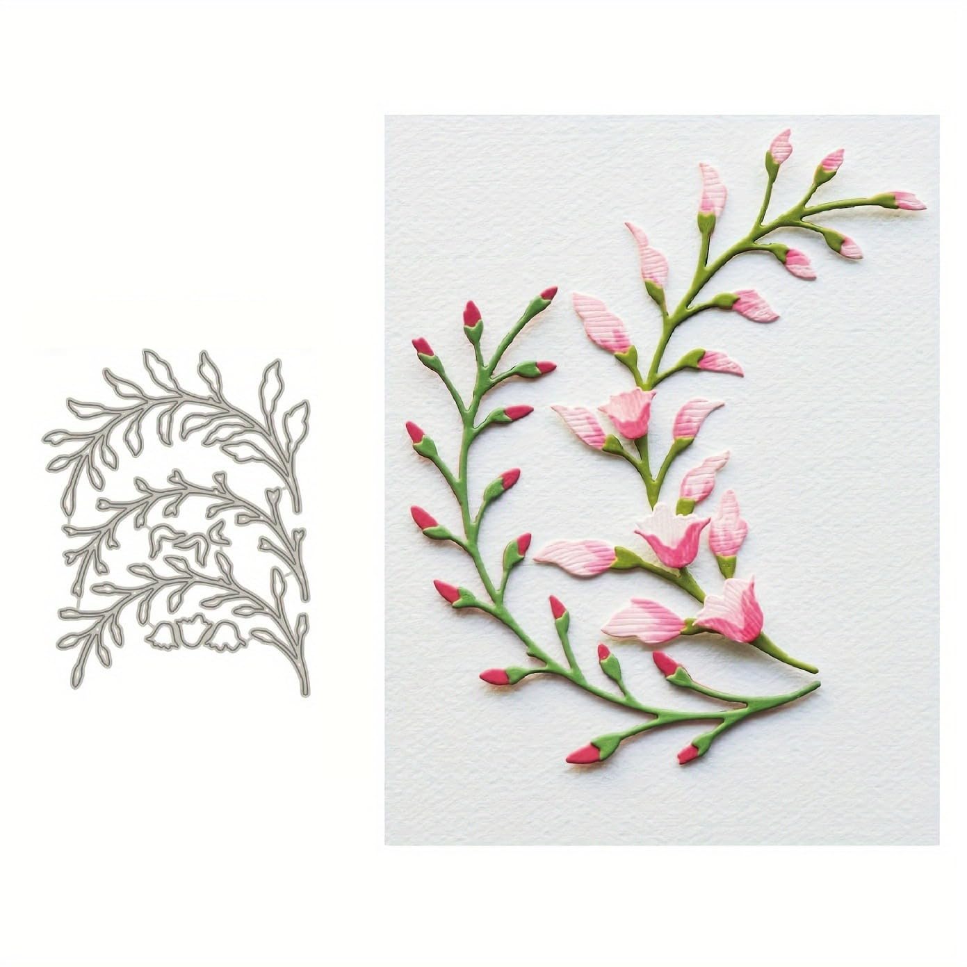 Lapoo 3D Backgrounds Frame Metal Cutting Die for Scrapbooking, New Cutting Dies DIY Album Card Making Decor Paper Craft Metal Die Cuts Party Wedding