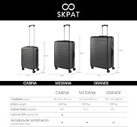 SKPAT Utazási Bőrönd Szett Kemény Héjú Trolley Kofferszett 5