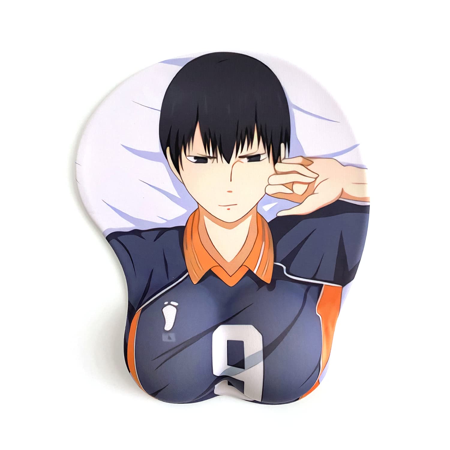 Anime Mouse Pad Haikyuu Kageyama Tobio Volleyball Ergonomic Gaming Mousepads,Silicone Gel Mouse Wrist Rest Support Cushion with Non Slip Rubber Base for Laptop,Computer,Office