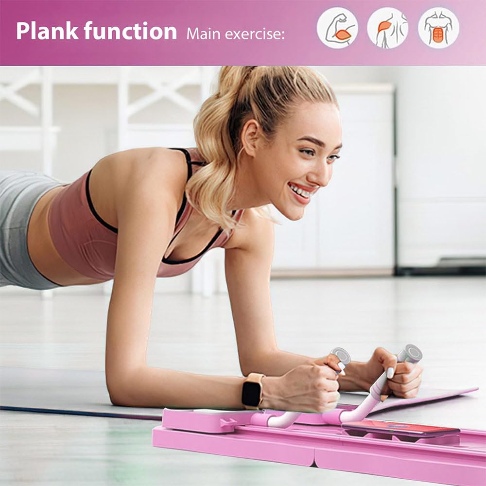 Réformateur de pilates compact, pliable pour entraînement à la maison, machine de pilates portable, planche d'exercice multifonctionnelle pour la maison, équipement de pilates à domicile