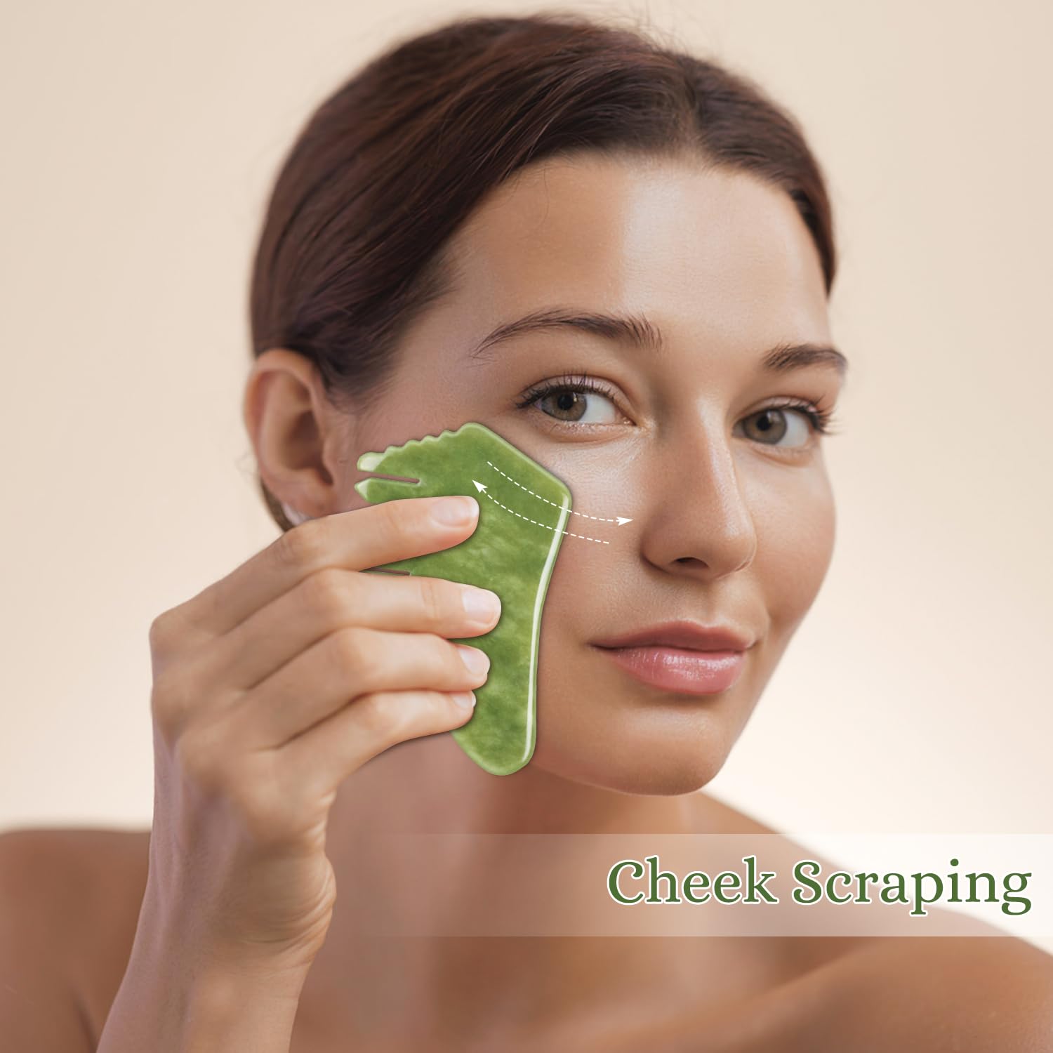 Peigne multifonction pour masseur en jade vert, fait main, outil de massage pour massage complet et relaxant, tête du cuir chevelu, jade gua sha, outil de traitement de masseur (green jade comb - l)