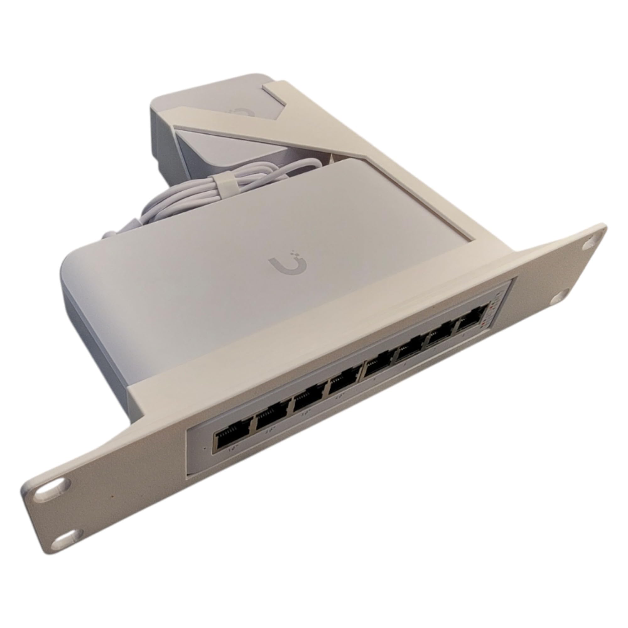 Support réseau 10" rack USW-LITE-8-POE commutateur Ubiquiti UniFi Lite 8 PoE 52W blanc