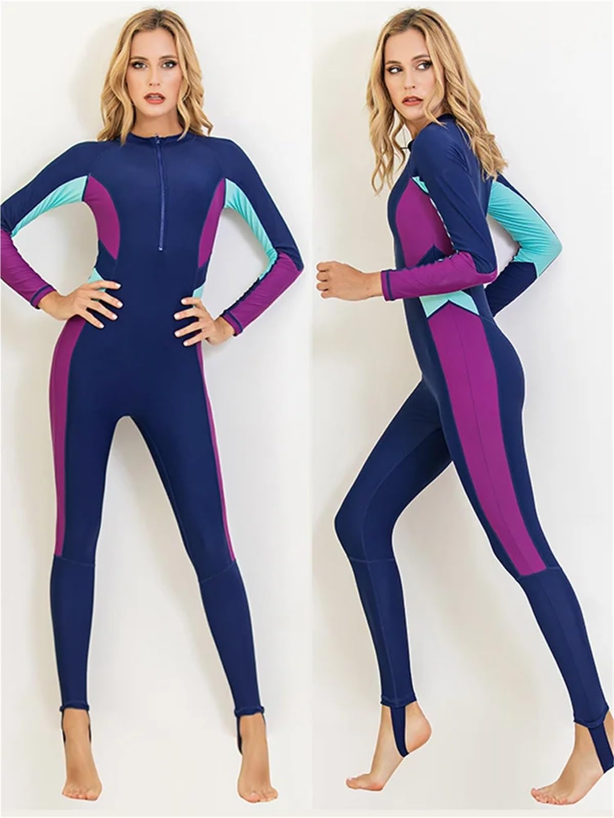 Neopreno Una Pieza Ropa De Playa Traje De Baño De Una Pieza For Mujer Protector Solar Manga Larga Surf