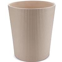 Vista 9 de GORESE Cubo de basura de cuero para baño, papelera de oficina de 16 litros/4.2 galones con asas para cerca de escritorio, cesta de basura cuadrada