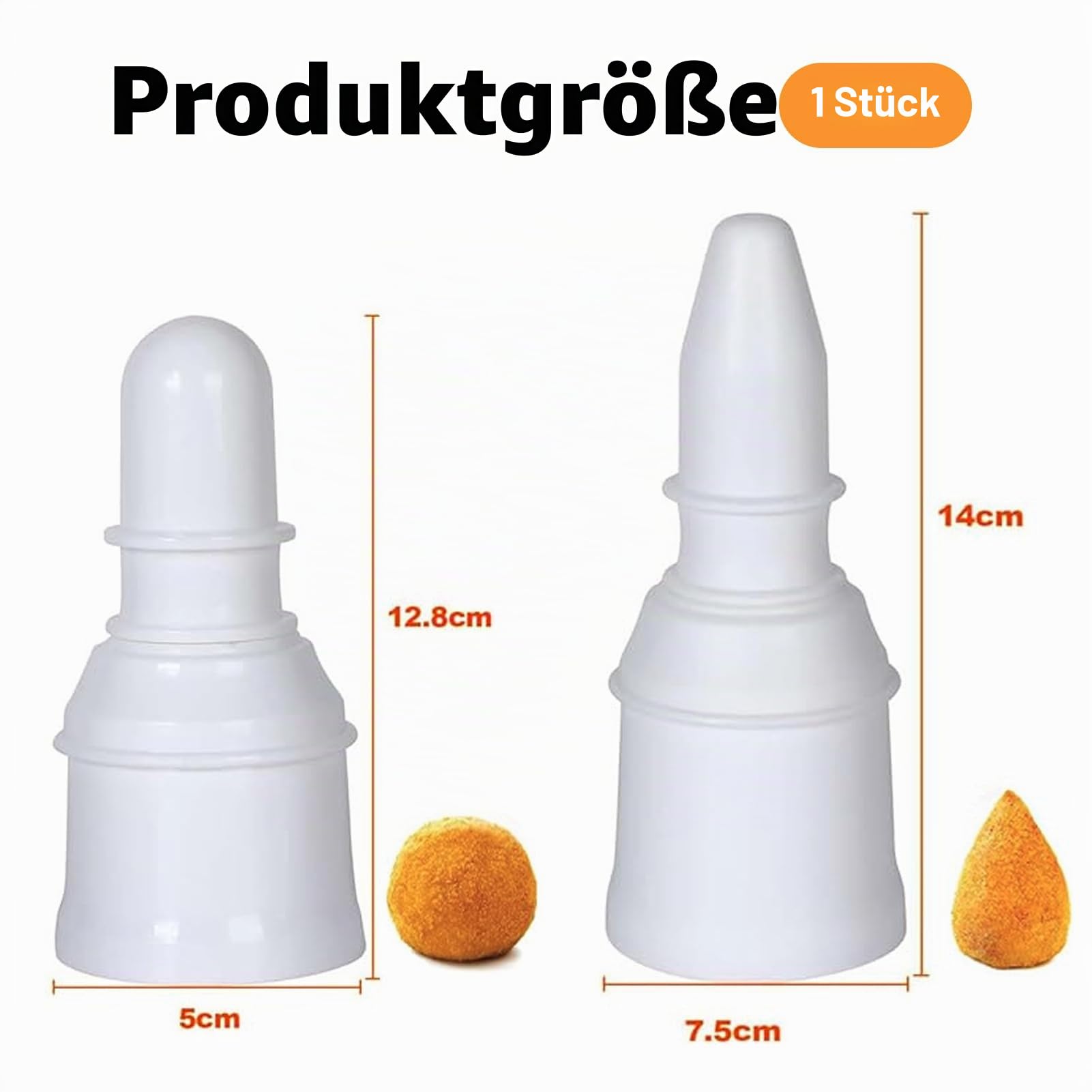 2 Stück Onigiri Form, 2 Form Arancini Maker, Onigiri Maker, Multifunktionale Reisbällchen 80-160g Fassungsvermögen, Ideal für Sushi, Fleischbällchen, Arancini und Vegane Bällchen