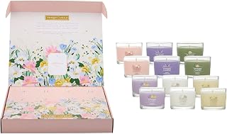 Signature Votive Mini Candle Jars, Mother's Day Variety Pack, Natural Soy Wax Blend Candle with Natural Fiber Wick, 1.3 OZ Glass Jar, 12 CT Variety Pack