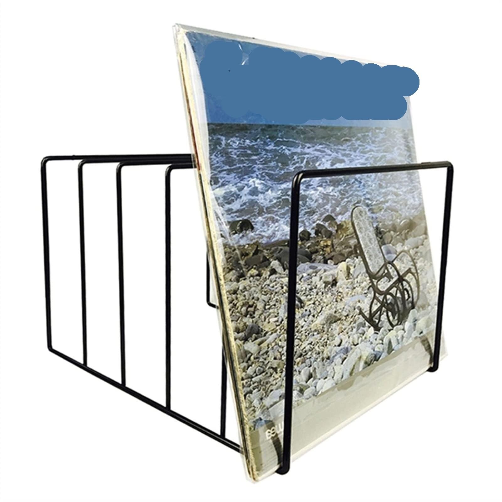 Porta Vinili Mobile Vinili Supporto for Dischi CD, Espositore for Dischi in Vinile LP, Supporto for Dischi in Vinile in Filo Metallico Porta Dischi Vinile(10.24X4.72X4.72in)