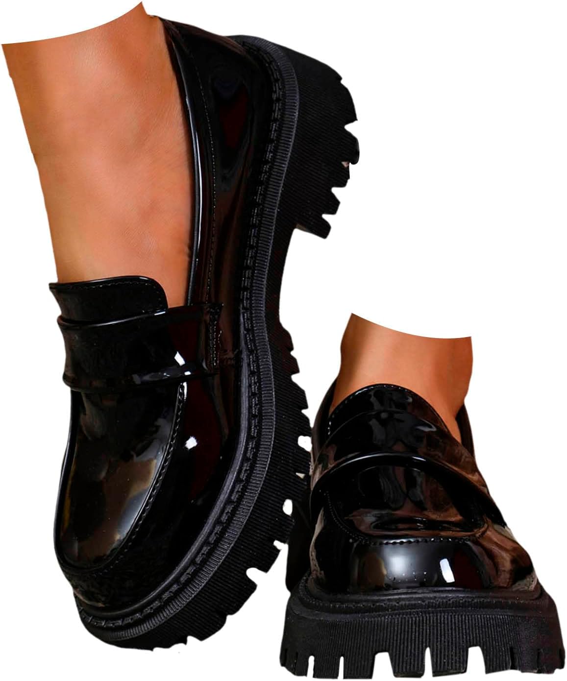 Womens Loafers Comfortable Dressy 2025 Platform Loafers for Women Suede Penny Loafers Lug Sole Work Oxfords Shoes Chunky Slip On Comfort Moccasins Dress Shoes 3 61bfwzr3gJL. AC SL1500