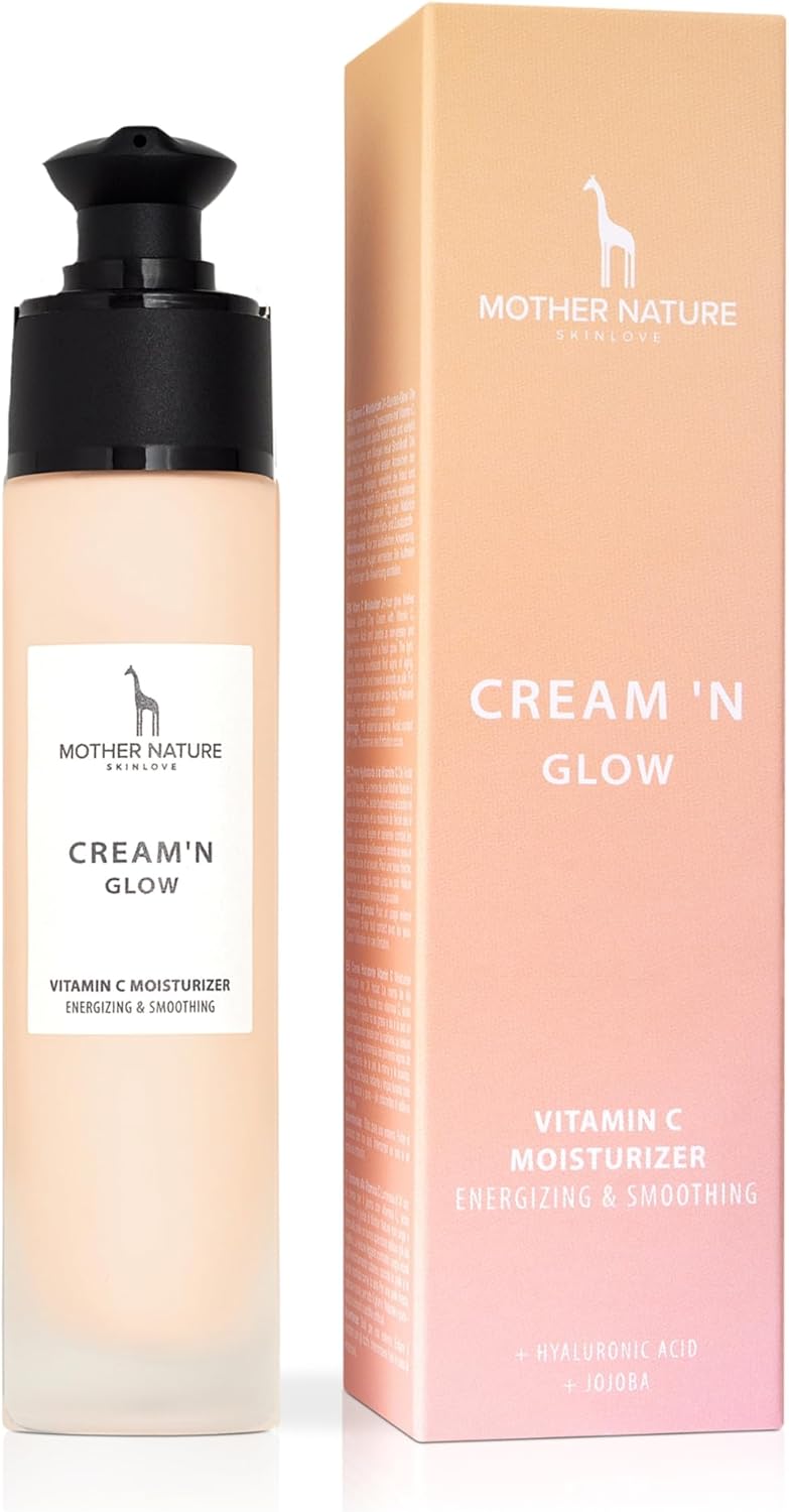 Vitamin C Cream for Face & Body with Jojoba Oil & Hyaluron – NATURAL COSMETICS VEGAN – 50ml – Anti Aging Face Cream for Women & Men – Skin Care Day Cream Against Wrinkles & Pimples