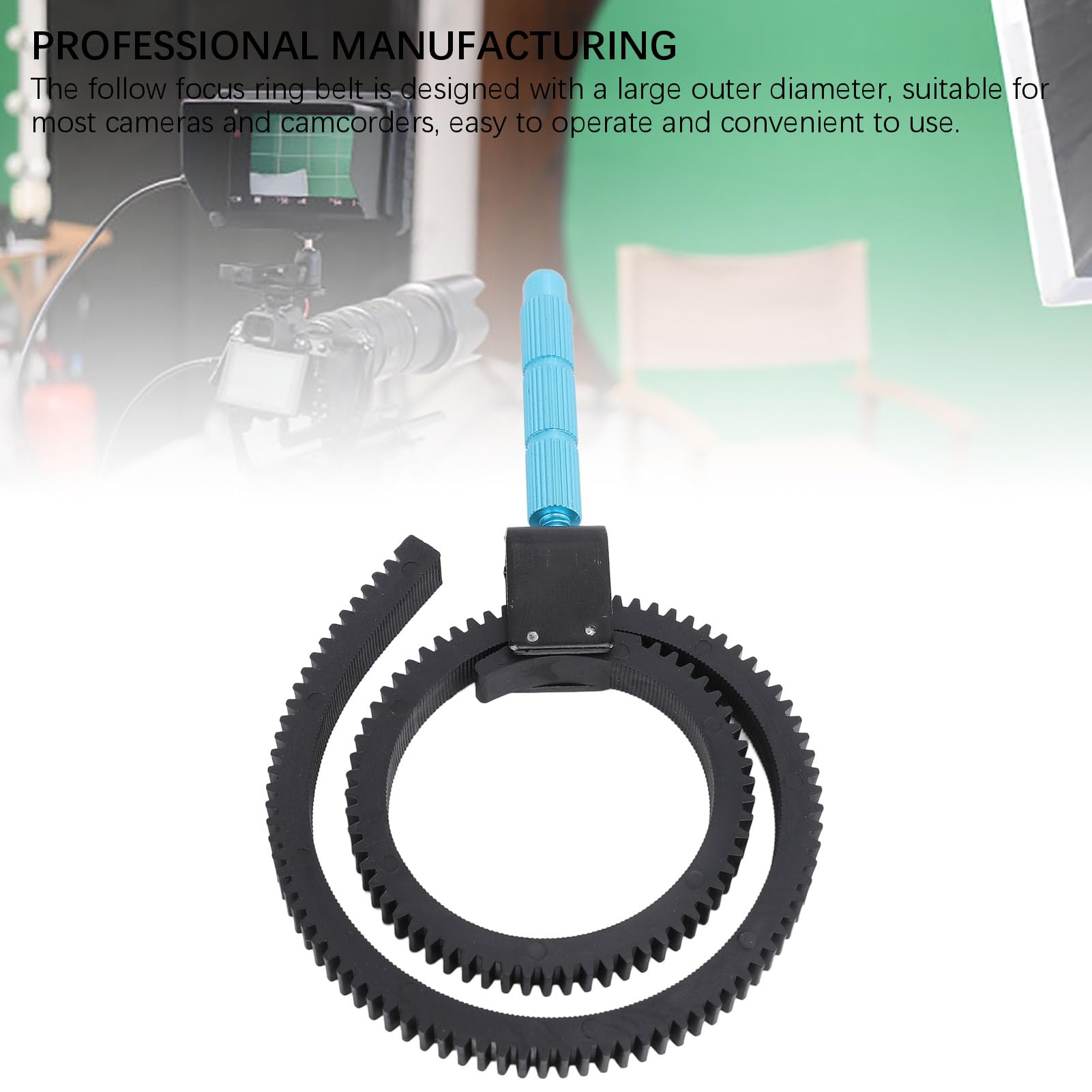 DSLR Camera Follow Focus Black Professional Focus Gear 49-82mm Lens