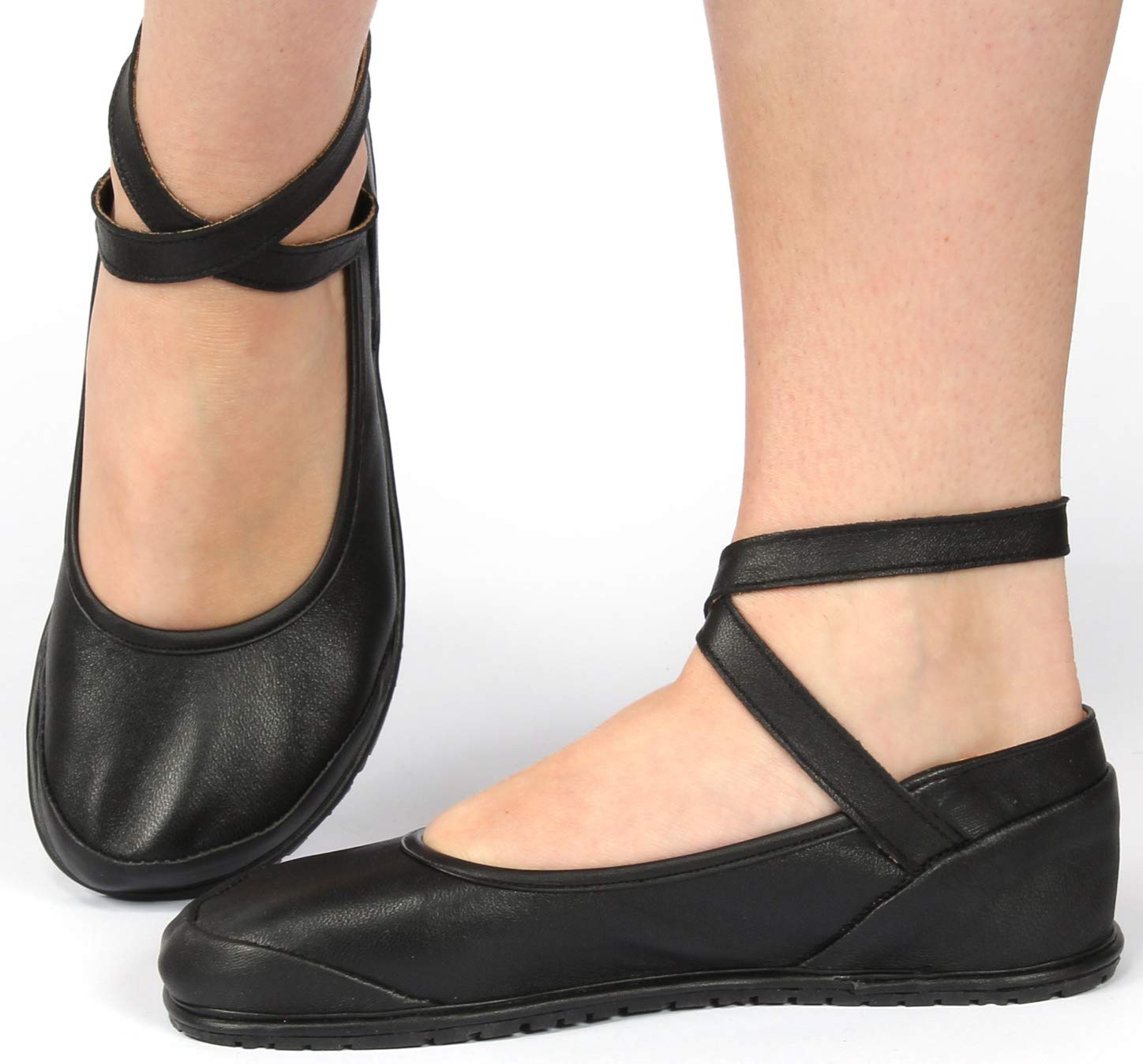 Magical Shoes Wygodne baleriny z paskiem | minimalistyczne buty do chodzenia boso | do noszenia na świeżym powietrzu | na lato i wiosnę | skóra | buty wsuwane | Emma