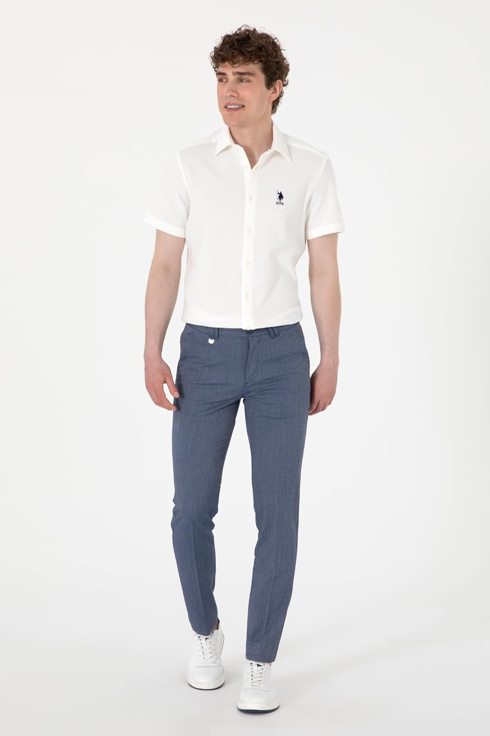 U.S. Polo Assn. Erkek Gri Pantolon (Kanvas-Chino) 50283930-VR024