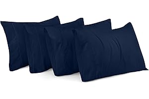 Utopia Bedding Queen Pillow Cases in Navy: Comfort and Style Combined