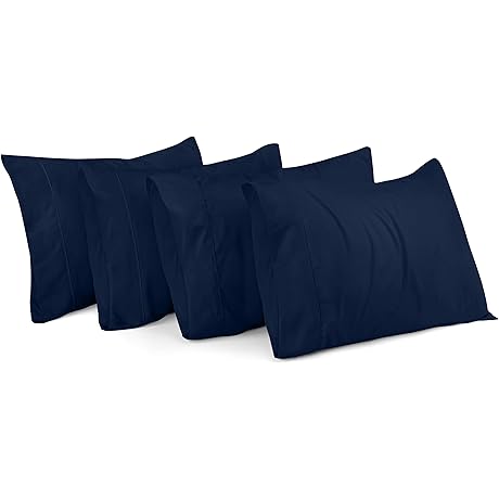 Utopia Bedding Queen Pillow Cases in Navy: Comfort and Style Combined