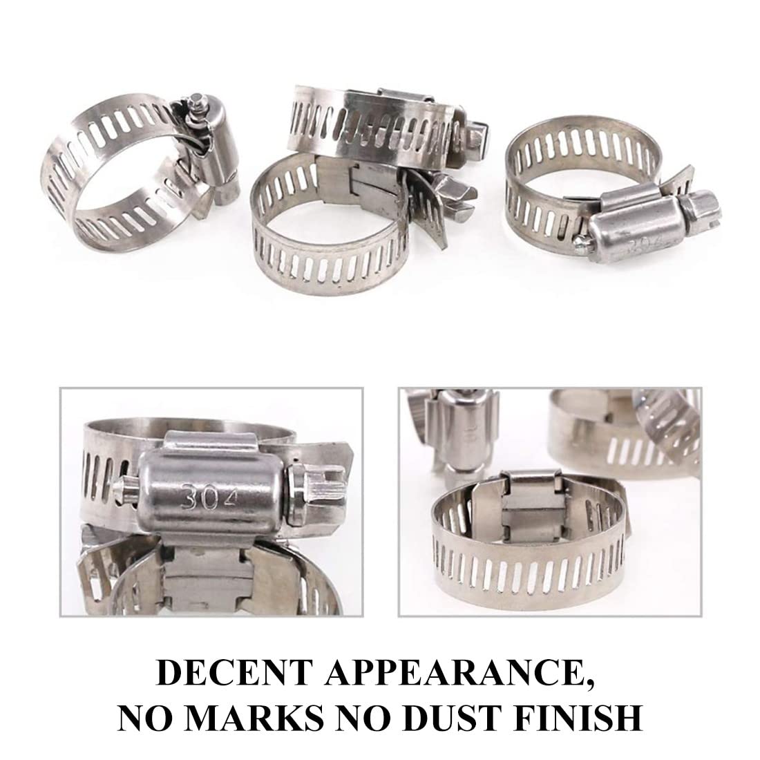 Hotop 12 Fascette Stringitubo In Acciaio Inox Regolabili Per Tubi Da 9-16 Mm | Fascette A Verme Per Idraulica E Fai Da Te - Foto 3