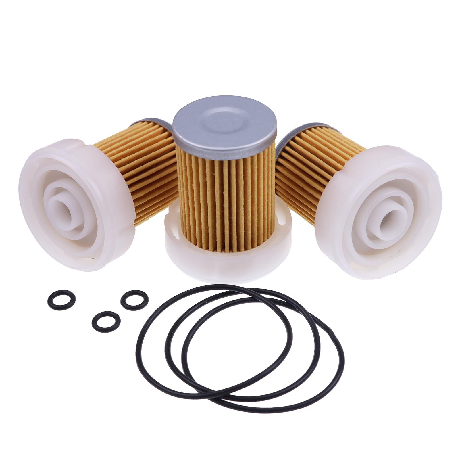 IEQFUE 3PCS Fuel Filter with O-Ring 31A6200317 6A320-59930 6A320-59950 6A320-59940 Compatible with Mahindra 2216 2415 2516 3316 Kubota B Series, M Series, RTV Series, M Series