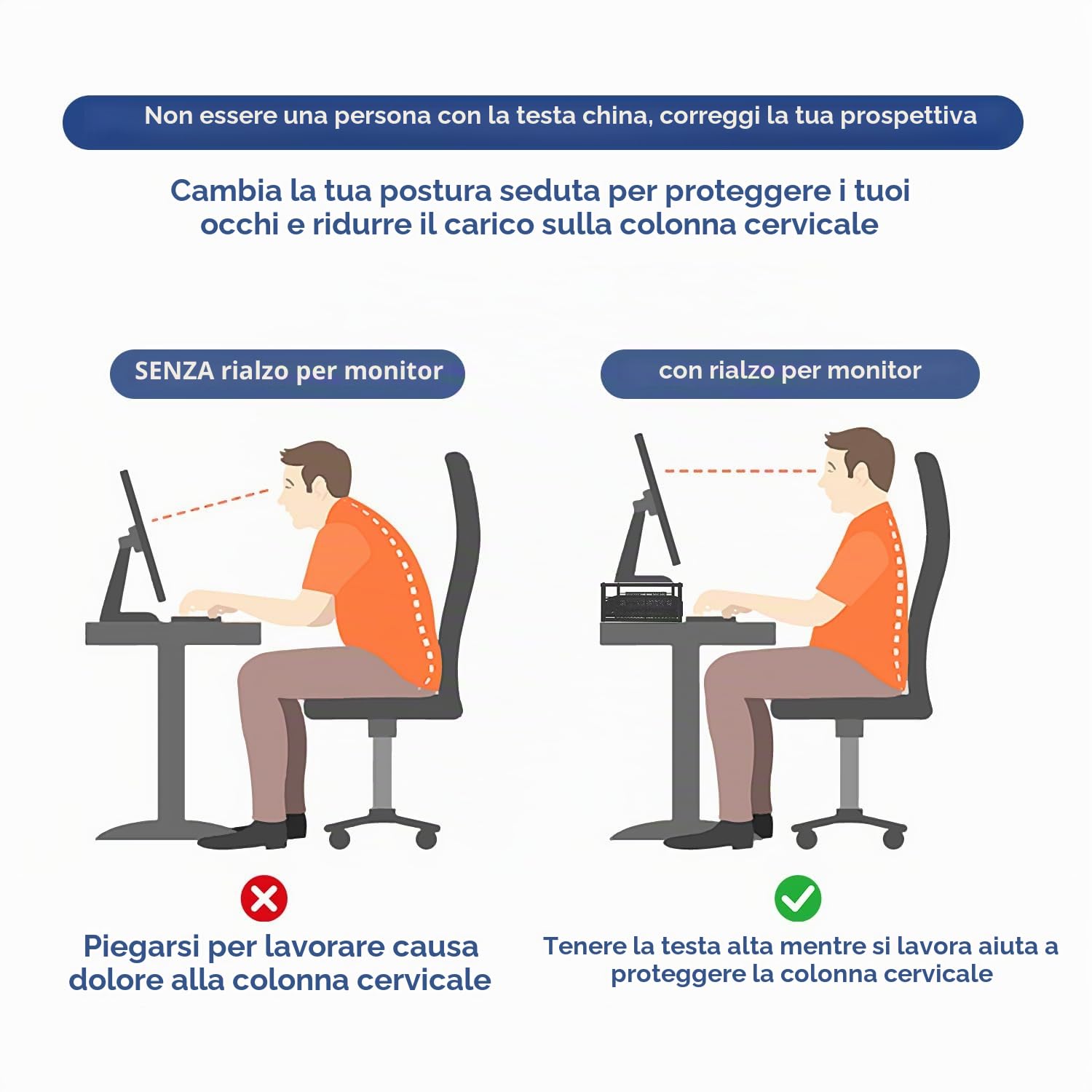 Supporto per monitor in metallo, per scrivania da ufficio con mensola, organizer per ufficio, organizer da scrivania con cassetto e portapenne, supporto per computer a 2 livelli, per iMac, PS4, PC