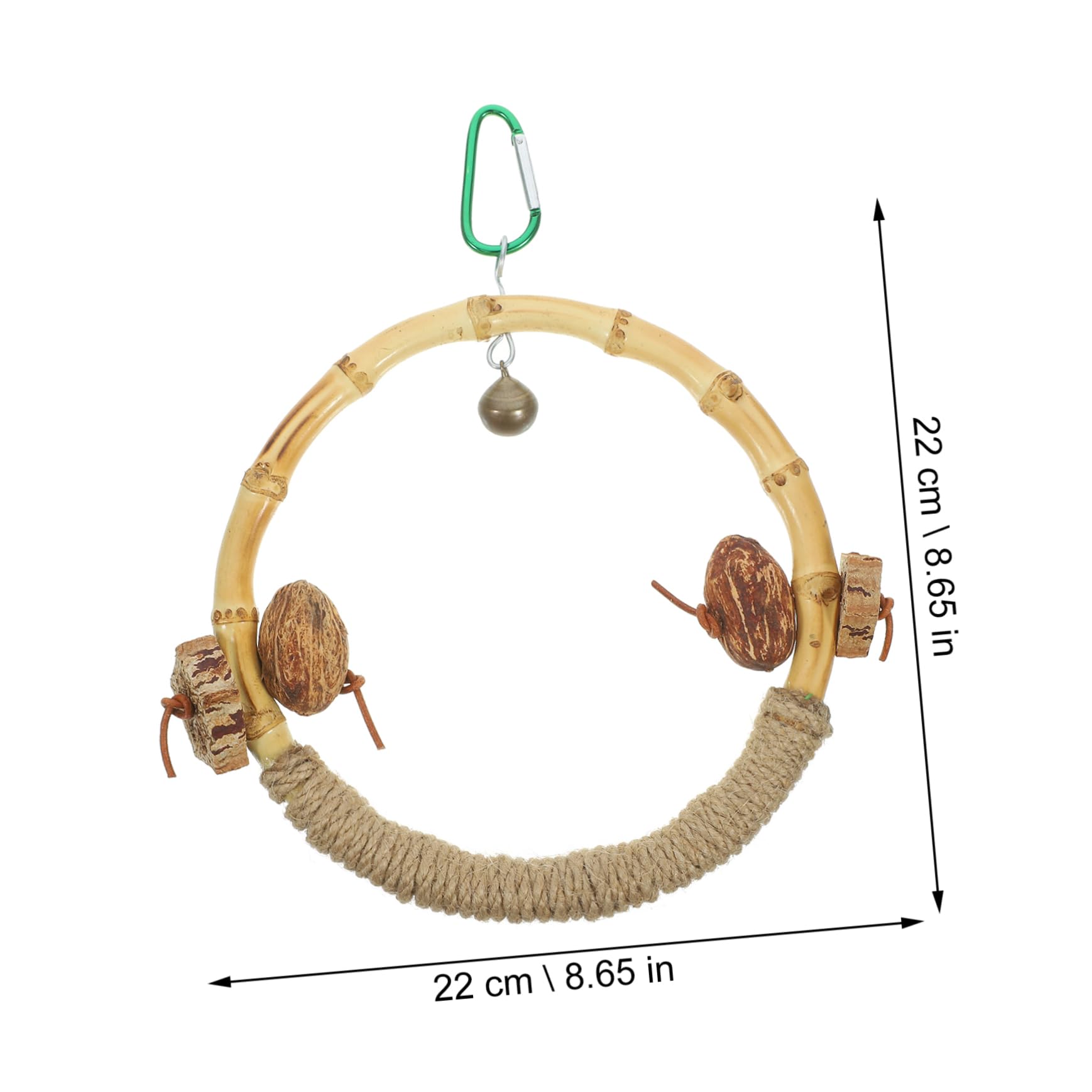 Abaodam Parrot Perch Stand Hanging Durable Wooden Chewing for Parakeets Interactive Bird Swing with Easy Attachment for Fun and Engagement Bird Cages