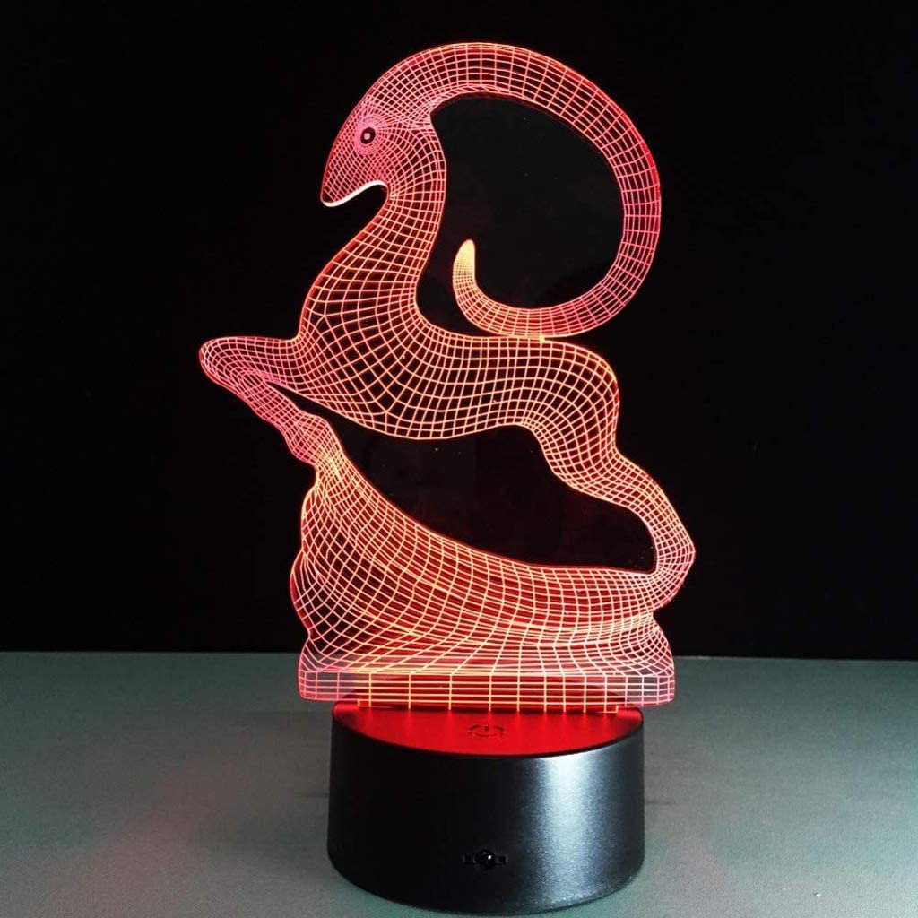 Lampe USB à LED 3D, couleur dégradée 7 couleurs, lumière de nuit de table de chevet, décoration de la maison pour enfants
