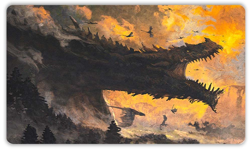 Ancalagon The Black (Stitched) - MTG Playmat by Anato Finnstark - Compatible with Magic The Gathering Playmat - Original Play Mat Art Designs