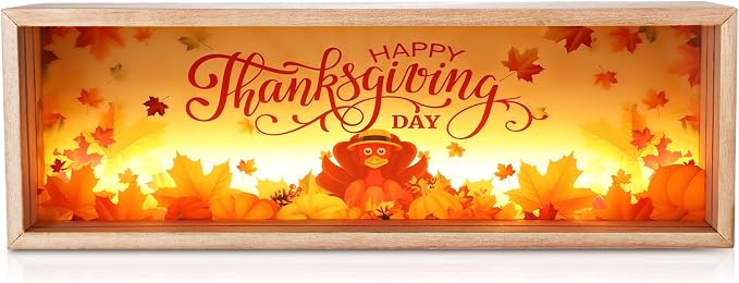 Amazon.com - RattanView Thanksgiving Wooden Lighted Table Decorations ...