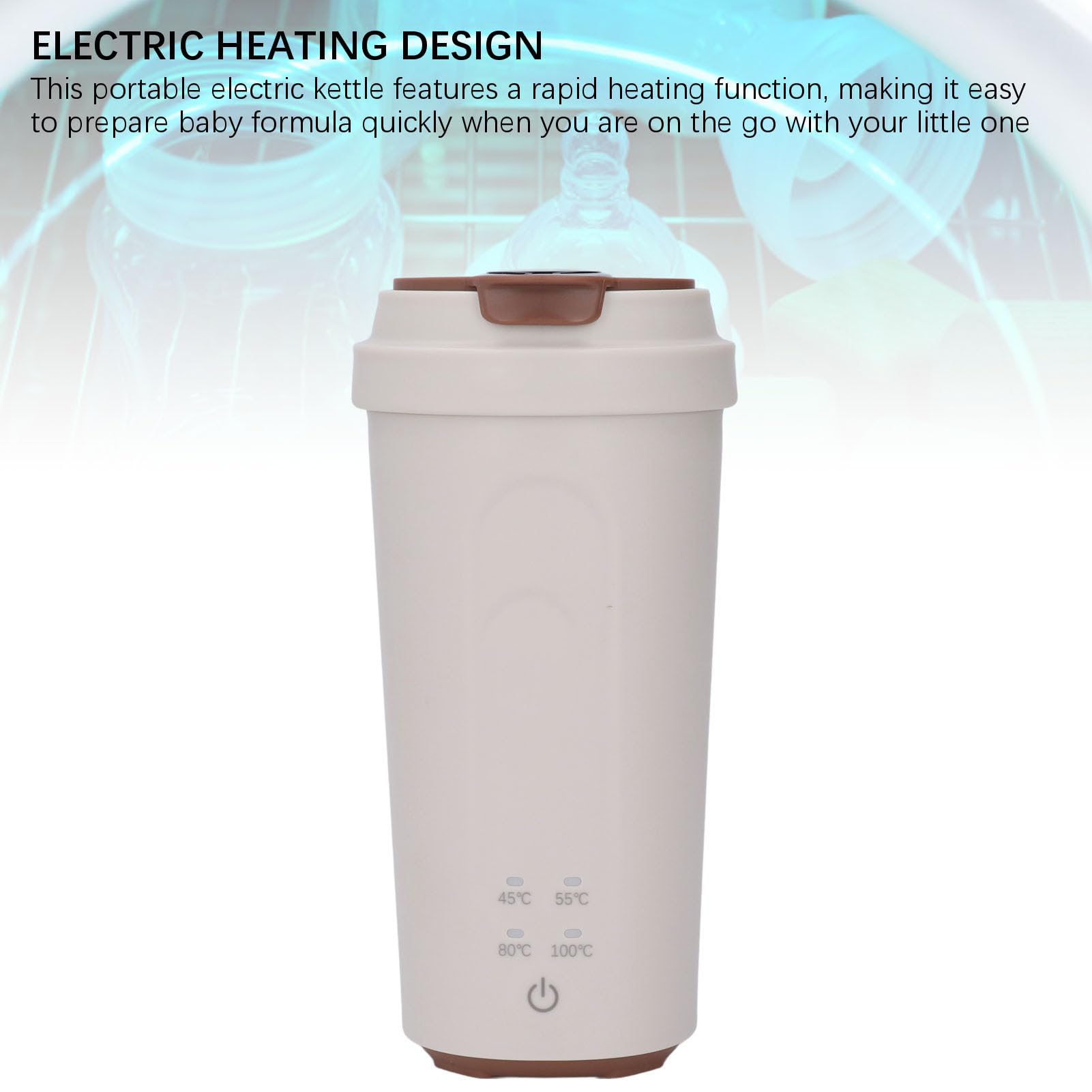 Przenośny Czajnik Elektryczny Podróżny Mały Bojler na wodę Stal Nierdzewna 500 Ml 300 W Akumulator 5000 MAh Szybko Gotujący Podróżny Mini Bojler na gorącą wodę do Herbaty Kawa