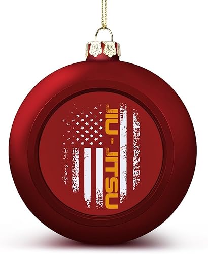 Miniatura 1 de Jiu Jitsu - Adornos de bola de Navidad con bandera de Estados Unidos, esferas colgantes, manualidades, colgante para Navidad, boda, fiesta,